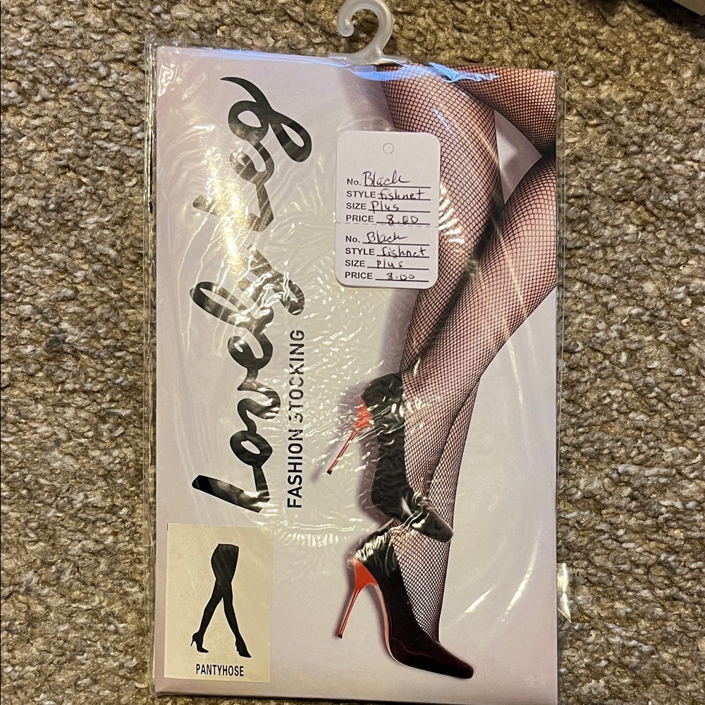 Lovely Leg Black Fishnet Stockings